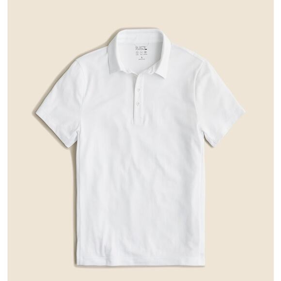 J.Crew Performance Polo Shirt Mens M White Pullover Coolmax Short Sleeve Stretch - Picture 3 of 8